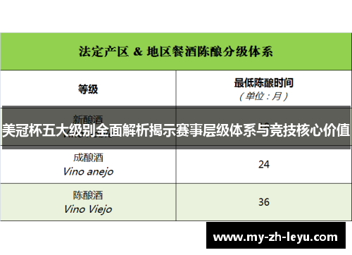 美冠杯五大级别全面解析揭示赛事层级体系与竞技核心价值